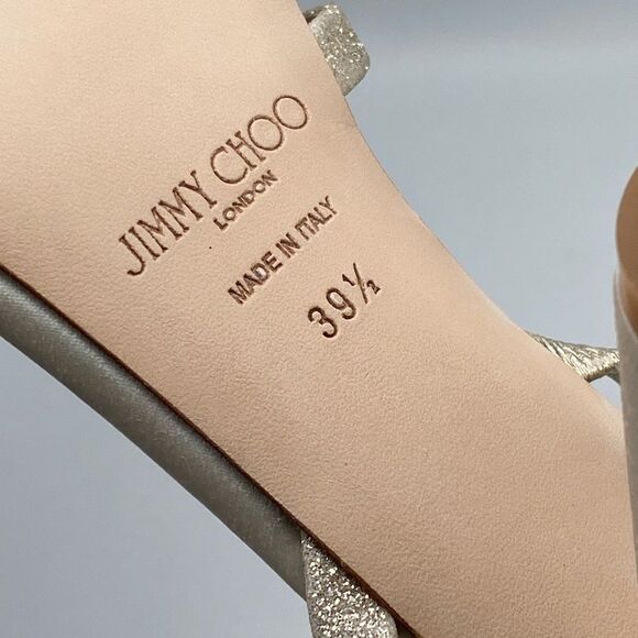 Jimmy Choo Plum Satin & Glitter Slingback Sandals size 39.5 - Picture 12 of 12